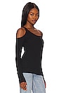 view 2 of 4 Cold Shoulder Top in Black