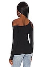 view 3 of 4 Cold Shoulder Top in Black