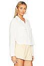 view 2 of 4 Button Up Top in White