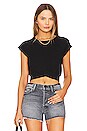 view 1 of 4 Cross Hem Top in Black