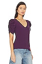 view 2 of 4 Puff Sleeve Tee in Dark Purple