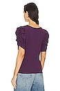 view 3 of 4 Puff Sleeve Tee in Dark Purple