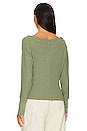 view 3 of 4 Boat Neck Long Sleeve Top in Sprout