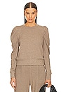 view 1 of 4 Puff Sleeve Long Sleeve Top in Muted Taupe