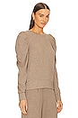 view 2 of 4 Puff Sleeve Long Sleeve Top in Muted Taupe