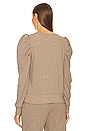 view 3 of 4 Puff Sleeve Long Sleeve Top in Muted Taupe