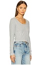 view 2 of 4 Cropped Longsleeve Top in Heather Grey