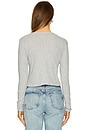 view 3 of 4 Cropped Longsleeve Top in Heather Grey