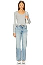 view 4 of 4 Cropped Longsleeve Top in Heather Grey