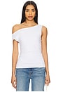view 1 of 4 Twist Off The Shoulder Top in White