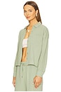 view 2 of 4 Cropped Button Up Shirt in Juniper