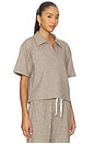 view 2 of 4 Short Sleeve Polo Tee in Taupe