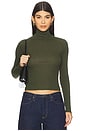 view 1 of 4 Crop Turtleneck Top in Hunter
