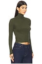 view 2 of 4 Crop Turtleneck Top in Hunter