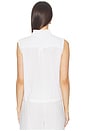 view 3 of 4 Pintuck Sleeveless Top in White