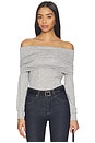 view 1 of 4 TOP ÉPAULES DÉNUDÉES in Heather Grey