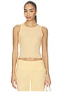 view 1 of 4 Cropped Rib Tank Top in Cantaloupe