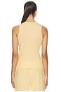 view 3 of 4 Cropped Rib Tank Top in Cantaloupe