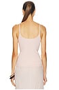 view 3 of 4 Shirred Front Cami Top in Himalayan Salt