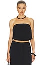 view 1 of 4 BUSTIER À SMOCKS SMOCKED TUBE TOP in Black