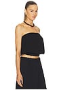 view 2 of 4 BUSTIER À SMOCKS SMOCKED TUBE TOP in Black