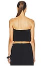 view 3 of 4 BUSTIER À SMOCKS SMOCKED TUBE TOP in Black