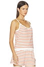 view 2 of 5 V-neck Cami Top in Coral Stripe