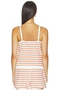 view 3 of 5 V-neck Cami Top in Coral Stripe