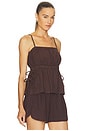 view 3 of 5 Side Tie Cami Top in Umber