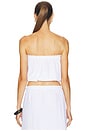 view 3 of 4 BUSTIER À SMOCKS SMOCKED TUBE TOP in White