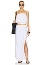 view 4 of 4 BUSTIER À SMOCKS SMOCKED TUBE TOP in White