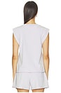view 3 of 4 Raglan Muscle Tank Top in Faded Lavender