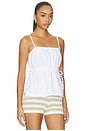 view 3 of 5 Side Tie Cami Top in White
