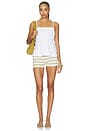 view 5 of 5 Side Tie Cami Top in White