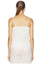view 3 of 4 Side Smocked Lace Cami Top in White