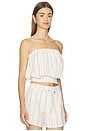 view 2 of 4 TOP TUBO FRUNCIDO SMOCKED TUBE TOP in Sun Rays Stripe