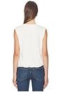 view 3 of 4 Sleveless Bubble Hem Tee in Pearl