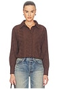 view 1 of 5 Fallon Button Up in Mocha