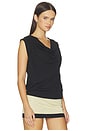 view 2 of 4 Cowl Muscle Tank in Black