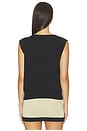 view 3 of 4 Cowl Muscle Tank in Black