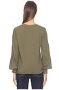 view 4 of 4 Smocked Cuff Rib Neck Tee in Troops
