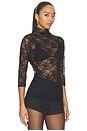 view 2 of 4 Half Sleeve Modern Mock Neck in Black
