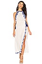 view 1 of 3 Ancon High Neck Slit Maxi Dress in Eggshell