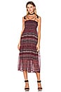 view 1 of 3 Bastille Smocked Tassel Maxi Dress in Maroon