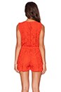 view 3 of 4 Frisco Lace Road Trip Romper in Coral