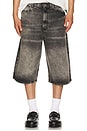 view 4 of 5 Cut Off Denim Shorts in Black