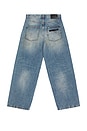view 2 of 5 Printed 5 Pocket Jeans in Worn Blue