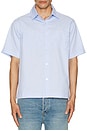 view 4 of 4 Poplin Short Sleeve Shirt in Blue