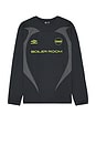 view 1 of 3 Long Sleeve Football Tee in Blue