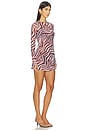 view 2 of 3 Gisele 2.0 Mini Dress in Zebra Mesh